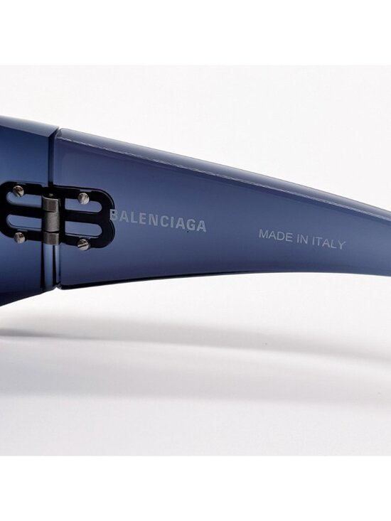 NEW BALENCIAGA BB0292S 002 SUNGLASSES BLUE UNISEX GEOMETRIC EYEWEAR BALENCIAGA